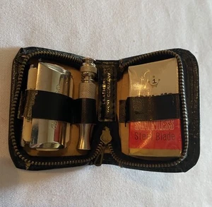Vintage Gillette Razor Travel Shaving Kit Mini With Blades New Old Stock Germany - Picture 1 of 13