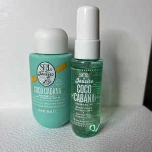 Sol de Janeiro COCO CABANA Cream Cleanser & Mist Spray Set 90ml 30ml NEW - Imagen 1 de 3