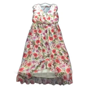 Vestido Emma & Michele para mujer talla 16 floral con volantes dobladillo forrado largo sin mangas - Imagen 1 de 10