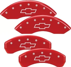 MGP Caliper Covers 14004SBOWRD Chevy Bowtie Logo - Red Powder Coat - Set of 4 - Picture 1 of 1