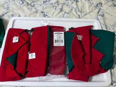 Lot of 5 Felt Elf Hats with Bells   Oriental Trading Company   4/1165  New NWT - Image 1 of 4