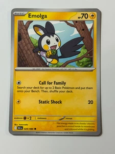 2025 Pokemon Black Bolt English BLK EN 029/086 Emolga - Picture 1 of 2