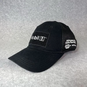 Mobil 1 Racing Advance Auto Parts Mesh Hat Black with Patch Strapback NWT NEW - Picture 1 of 9