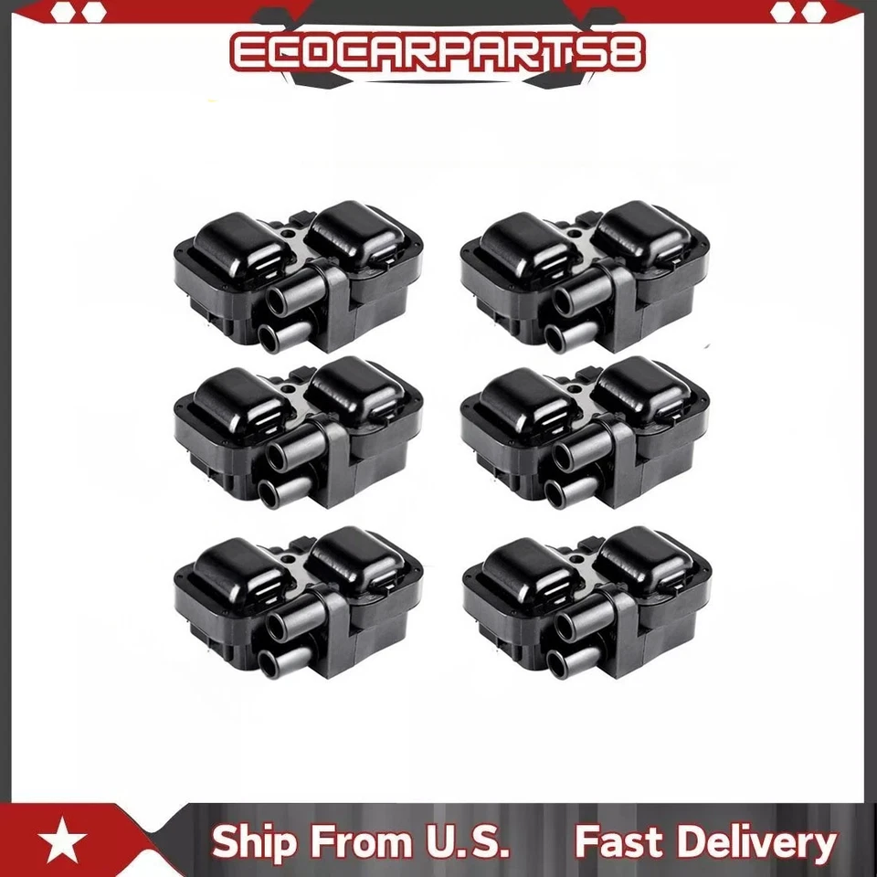 Set of 6 Ignition Coil Pack on Plug for 98-06 Mercedes-Benz C CLK ML Class Foto 1 de 1
