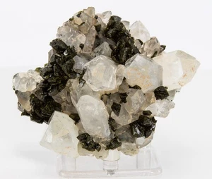 Green Epidote and Quartz Crystal Cluster Hakkari Turkey 88mm 241g H2102 - Picture 1 of 13