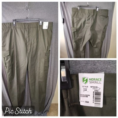 Pantalones cargo pequeños Horace para hombre verdes 46x31 con dobladillo cintura flexible fresca  Foto 1 de 4