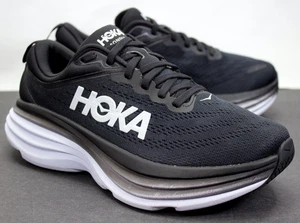 Zapatos para correr cómodos Hoka One One Bondi 8 para mujer talla US 7 D anchos negros blancos - Imagen 1 de 13
