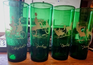 Vintage Anchor Hocking grüne Weihnachtsbecher aus den 60er Jahren 6,5 Zoll groß - Bild 1 von 5