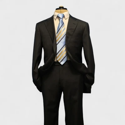 Hickey Freeman Traveler 2 Piece Suit 42R BEACON Gray Wool Dual Vent 2 Button - Image 1 of 4