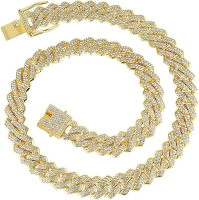 Cadenas de Titanio en Plata 925 Para Hombre Mujer Unisex Cadena Cubana Joyería Foto 1 de 4