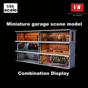 Diorama 1/64 Diecast Garaje Modelo 3 Luces Estacionamiento Lote Vitrina Juguete Regulable - Imagen 1 de 90