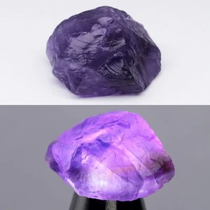 π 24.43ct 20x16.5mm Rough Natural Purple Amethyst - Unheated Uruguay Gemstone - Picture 1 of 6