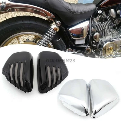 Cubierta de batería de panel lateral para 84-UP Yamaha Virago 700 750 1000 1100 XV700 XV1000 Foto 1 de 4