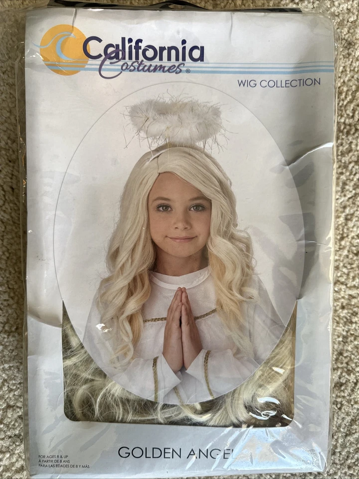 California Costumes Golden Angel Blonde Wig Children's Halloween Costume 70953 - Image 1 of 2