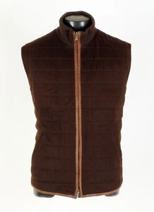 Loro Piana 100% Cashmere / Suede Quilted Vest - Brown - XXL - $2750 Retail - Picture 1 of 20