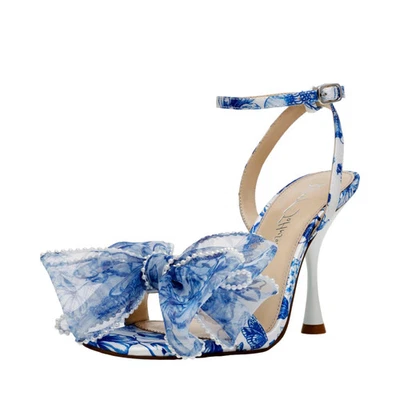 Betsey Johnson cervatillo blanco/azul floral SB-FAWNWB6 para mujer talla 10 mediana Foto 1 de 4