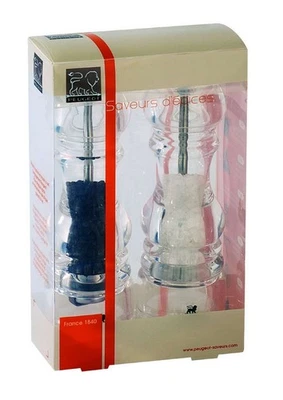 Juego Molinillo de Sal y Pimienta Transparente Peugeot Nancy 7" 900818 Molinillo de Especias Herramienta de Cocina Foto 1 de 3