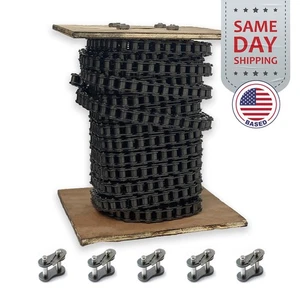 #40 Roller Chain x 50 feet + 5 Connecting Links + Same Day Expedited Shipping - Picture 1 of 11