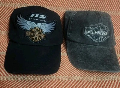 Lote Gorra de Béisbol Harley Davidson Modelo B&S Gris Negro Moto Grunge Moto Foto 1 de 4