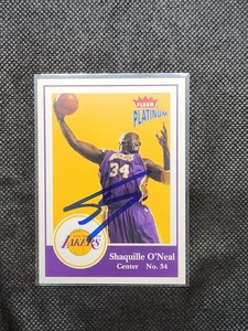 2003 Fleer Platinum Shaquille O'neal #70 Blue Ink On-Card Auto PIA Authenticated - Picture 1 of 2