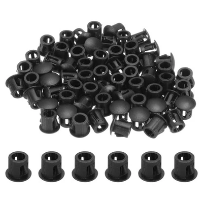100 Stück Lochstopfen, 1/5" (6 mm) Bohrschraubenlochstopfen-Abdeckungen, schwarz - Bild 1 von 4