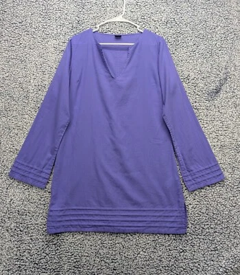 Top túnica Patagonia algodón orgánico Guadalupe para mujer 8 Lagenlook boho púrpura Foto 1 de 4