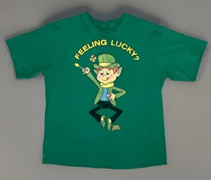 CLASSIC LUCKY CHARMS T SHIRT Mens Sz XL Bright Green FAST SHIPPING St Paddy’s - Picture 1 of 6