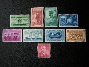 US BRIEFMARKEN 1955 JAHR KOMPLETTER SATZ, SCOTT # 1064-1072. OG., MNH. - Bild 1 von 1