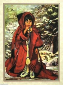 Leanin' Tree Blank Greeting Note Card Winter Baby by Carol Theroux - Picture 1 of 2