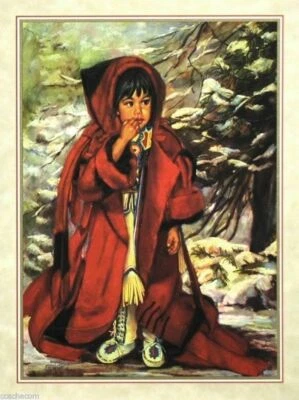 Leanin' Tree Blank Greeting Note Card Winter Baby by Carol Theroux - Image 1 of 2