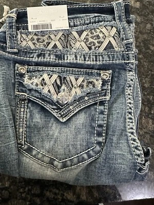 Miss Me Signature Straight Stretch Cuffed Jean Size 29. - Image 1 of 4
