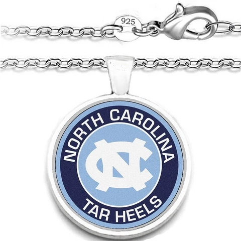 North Carolina Tar Heels Mens Womens 925 Sterling Chain Necklace W Gift Pkg A1 Cover