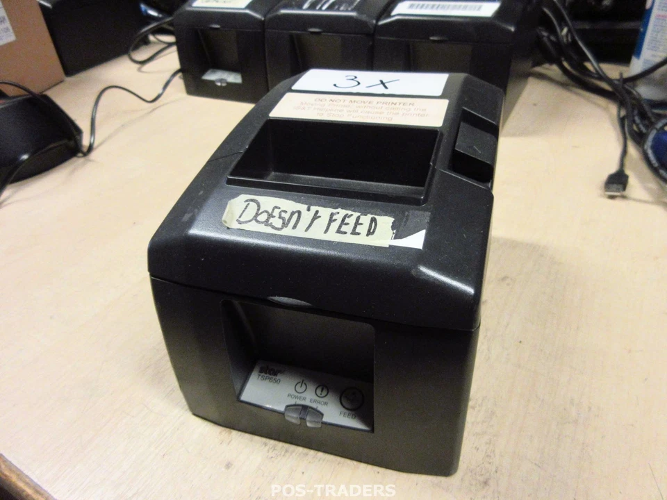 STAR TSP650 Thermal Receipt Ticket POS LAN Printer Drucker Black DOESN'T FEED - Bild 1 von 1