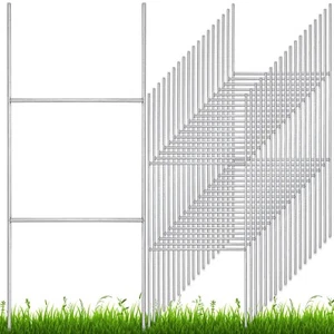 30 Pcs H Stakes for Yard Signs 24'' x 10'' Metal Heavy Duty H Frame Lawn Wire... - Picture 1 of 7
