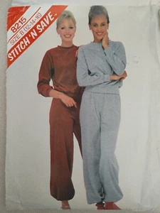 Vintage 1980s McCalls Stitch N Save 8215 Misses Knit Lounge Set Sizes 12 14 16 - Picture 1 of 2