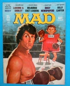 1977 MAD Magazine #194 Sylvester Stallone fumetto Rocky - Foto 1 di 3