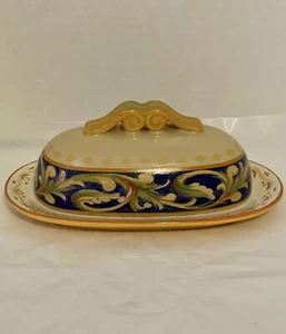 Villa Della Luna by Pfaltzgraff  Butter Dish 9”X 5.5” - Picture 1 of 8