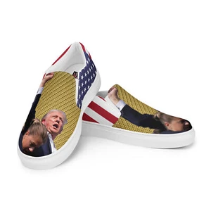 Trump Shot Gold Men’s slip-on canvas shoes #Trumpshoes - Picture 1 of 41