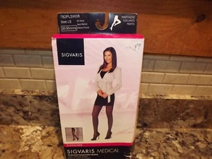 Sigvaris Pantyhose 20-30mmHg Dark Navy Size LS NEW Compression Stockings, Blue - Picture 1 of 3