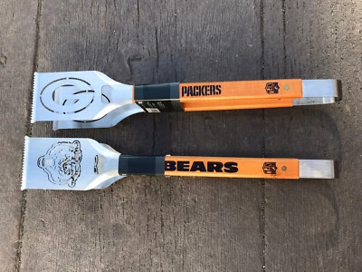 "Paquete de 2 NFL Green Bay Packers, Chicago Bears GRILL-A-TONGS, BBQ Tailgating 19""" Foto 1 de 4
