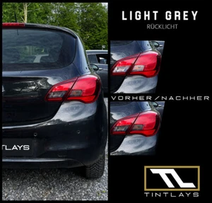 TINTLAYS passend für Opel Corsa E X15 Folienset Rücklicht LIGHT Grey - Afbeelding 1 van 3