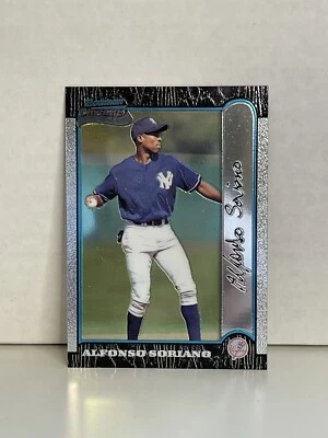 1999 Bowman Chrome Rookie Card #350 Alfonso Soriano Yankees RC - Image 1 of 2