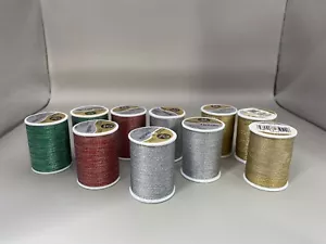 10 SPOOLS METALLIC THREAD MIXED COLORS – COATS & ClARK - Picture 1 of 5