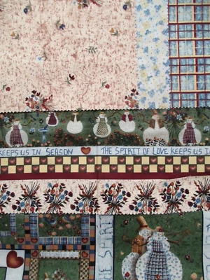 Fabric Spectrix 5 Pc Sampler of "Topiary" Snowmen and Matching Pieces $3.50 - Image 1 of 4