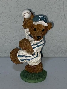 VTG Teddy Bear Figurine Here’s The Pitch 1999 KK Baseball Pitcher Figure Gift - Picture 1 of 6