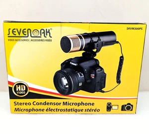 Microphone fusil de chasse à condensateur vidéo stéréo Sevenoak (SKVM300PS) noir NEUF EMBALLÉ - Photo 1 sur 15