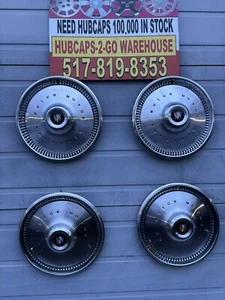1966-72 Buick Skylark set 4 stainless Used Original Hubcap 14” Beautiful vintage - Picture 1 of 11