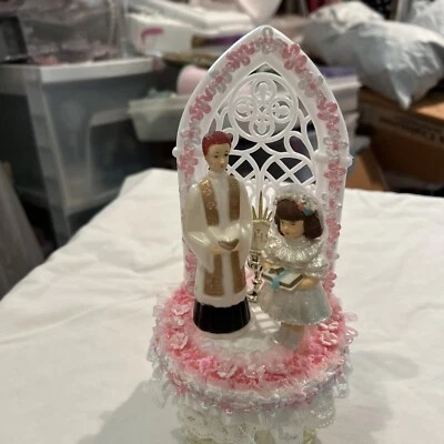 Центральный элемент для первого причастия, украшение для торта, настольный декор для 1 девочки в наличии - Изображение 1 из 2