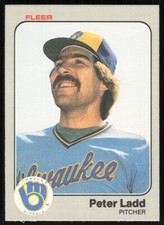 1983 Fleer Pete Ladd Milwaukee Brewers #37