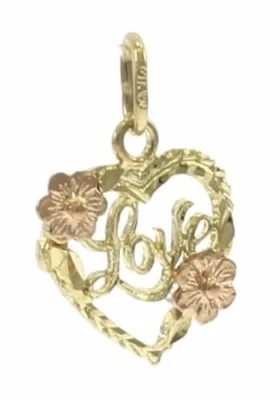 Love Heart Charm in 14kt Yellow Gold - Image 1 of 4